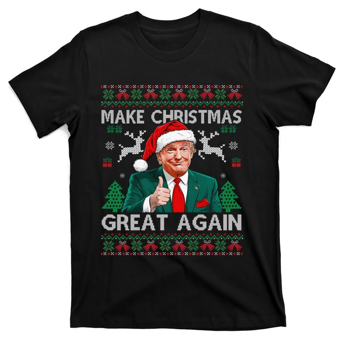 Funny Trump Make Christmas Great Again Ugly Sweater Xmas T-Shirt