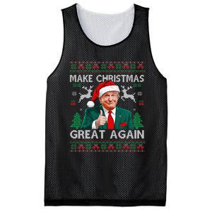 Funny Trump Make Christmas Great Again Ugly Sweater Xmas Mesh Reversible Basketball Jersey Tank