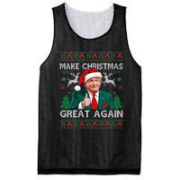 Funny Trump Make Christmas Great Again Ugly Sweater Xmas Mesh Reversible Basketball Jersey Tank