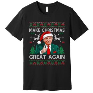 Funny Trump Make Christmas Great Again Ugly Sweater Xmas Premium T-Shirt