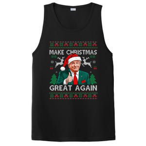 Funny Trump Make Christmas Great Again Ugly Sweater Xmas PosiCharge Competitor Tank