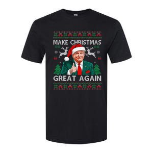 Funny Trump Make Christmas Great Again Ugly Sweater Xmas Softstyle CVC T-Shirt