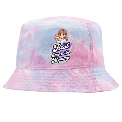 First Time Mommy Soon To Be Mommy New Mom Tie-Dyed Bucket Hat