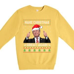 Funny Trump Make Christmas Great Again Ugly Xmas Gift Premium Crewneck Sweatshirt