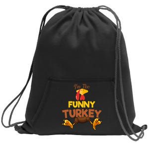 Funny Turkey Matching Family Group Thanksgiving Gifts  Sweatshirt Cinch Pack Bag