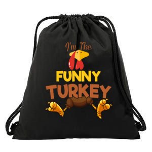 Funny Turkey Matching Family Group Thanksgiving Gifts  Drawstring Bag