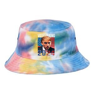 Funny Trump Male Model Vote Maxing 2024 Election Tie Dye Newport Bucket Hat