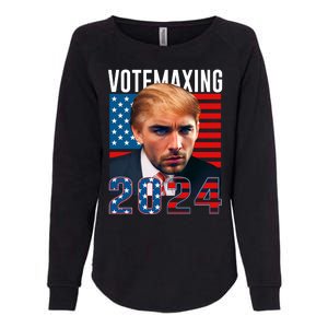 Funny Trump Male Model Vote Maxing 2024 Election Womens California Wash Sweatshirt