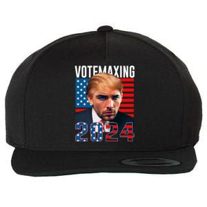 Funny Trump Male Model Vote Maxing 2024 Election Wool Snapback Cap