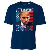 Funny Trump Male Model Vote Maxing 2024 Election Cooling Performance Crew T-Shirt