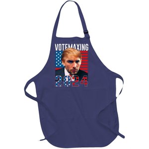 Funny Trump Male Model Vote Maxing 2024 Election Full-Length Apron With Pockets