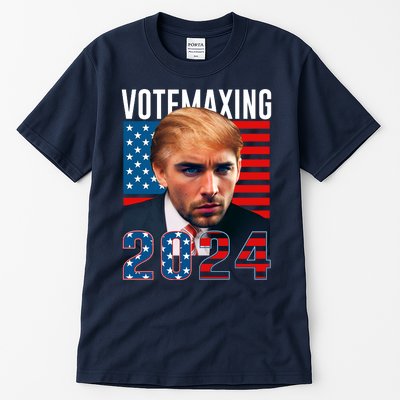 Funny Trump Male Model Vote Maxing 2024 Election Tall T-Shirt