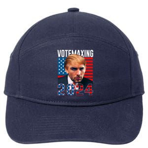 Funny Trump Male Model Vote Maxing 2024 Election 7-Panel Snapback Hat