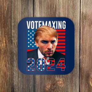 Funny Trump Male Model Vote Maxing 2024 Election Coaster