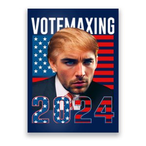 Funny Trump Male Model Vote Maxing 2024 Election Poster