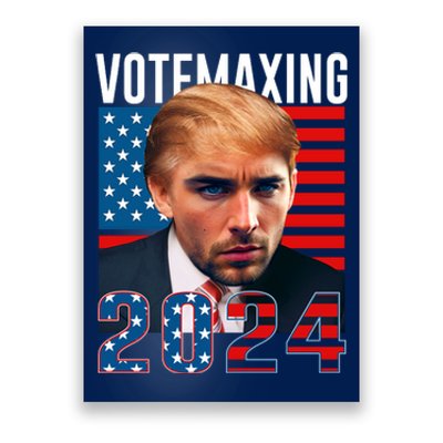 Funny Trump Male Model Vote Maxing 2024 Election Poster