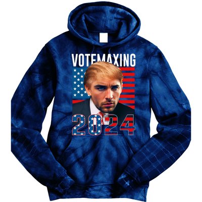 Funny Trump Male Model Vote Maxing 2024 Election Tie Dye Hoodie