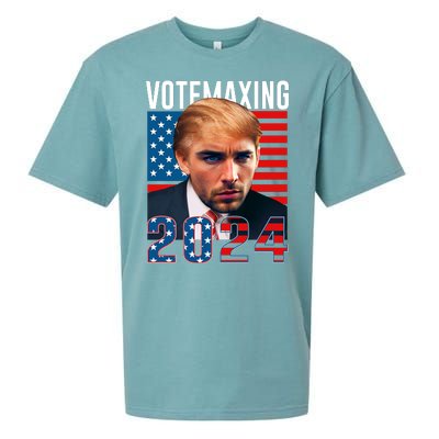 Funny Trump Male Model Vote Maxing 2024 Election Sueded Cloud Jersey T-Shirt