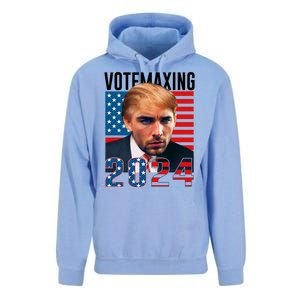 Funny Trump Male Model Vote Maxing 2024 Election Unisex Surf Hoodie