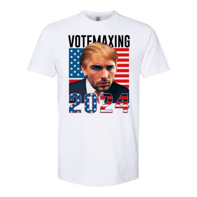 Funny Trump Male Model Vote Maxing 2024 Election Softstyle® CVC T-Shirt