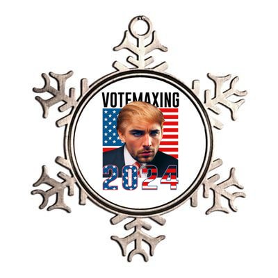 Funny Trump Male Model Vote Maxing 2024 Election Metallic Star Ornament