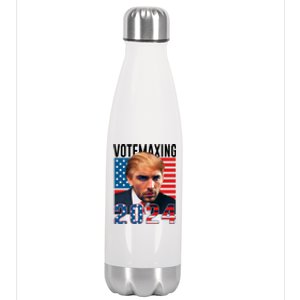 Funny Trump Male Model Vote Maxing 2024 Election Stainless Steel Insulated Water Bottle