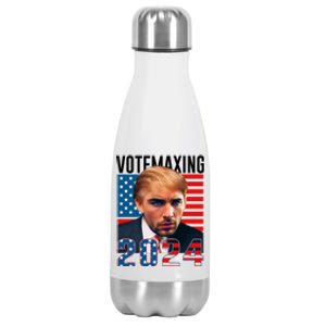 Funny Trump Male Model Vote Maxing 2024 Election Stainless Steel Insulated Water Bottle