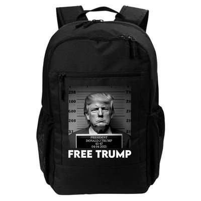 Free Trump Mug Shot Trump Not Guilty MugShot Backpack