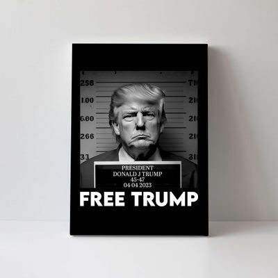 Free Trump Mug Shot Trump Not Guilty MugShot Canvas