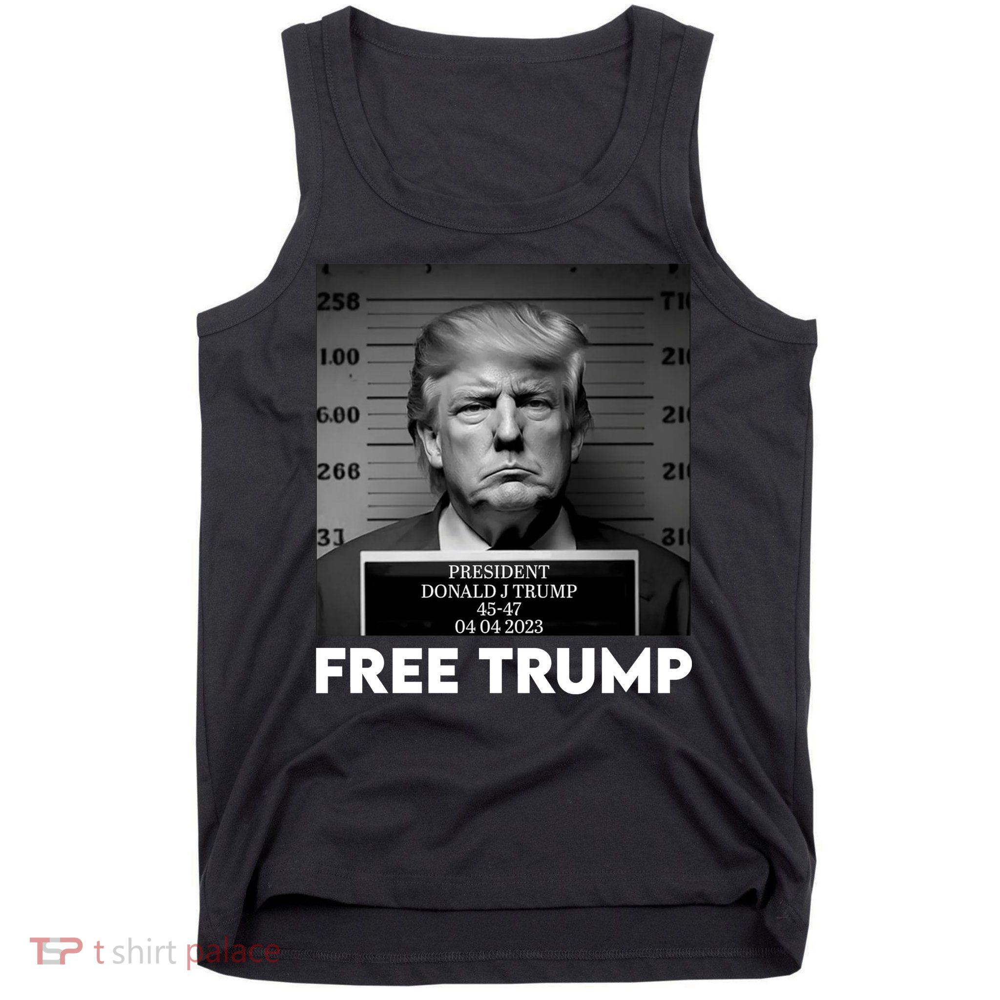 Free Trump Mug Shot Trump Not Guilty MugShot Tank Top