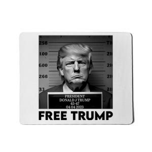 Free Trump Mug Shot Trump Not Guilty MugShot Mousepad