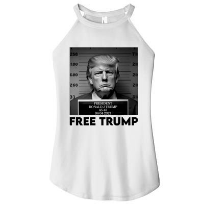 Free Trump Mug Shot Trump Not Guilty MugShot Women’s Perfect Tri Rocker Tank