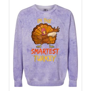 Funny Turkey Matching Family Group Thanksgiving Party Pajama Colorblast Crewneck Sweatshirt