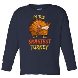 Funny Turkey Matching Family Group Thanksgiving Party Pajama Toddler Long Sleeve Shirt