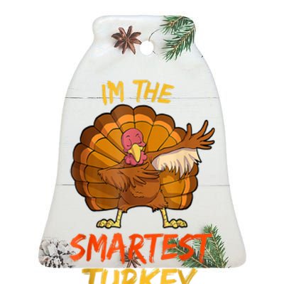 Funny Turkey Matching Family Group Thanksgiving Party Pajama Ceramic Bell Ornament