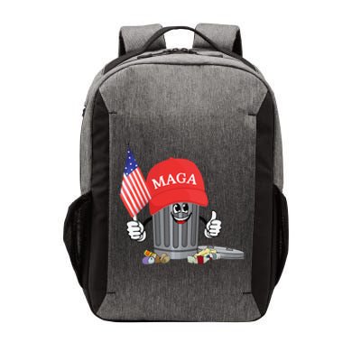 Funny Trump Maga Garbage Can Cartoon Character American Flag Gift Vector Backpack