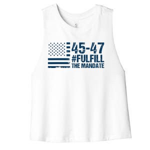 Fulfill The Mandate 45 47 Women's Racerback Cropped Tank