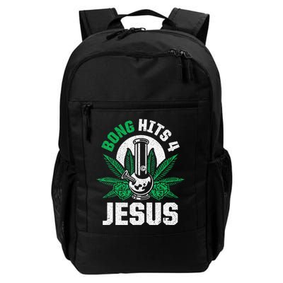 Funny THC Marijuana Stoner Cannabis Weed Bong Hits 4 Jesus Daily Commute Backpack