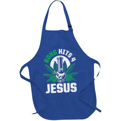 Funny THC Marijuana Stoner Cannabis Weed Bong Hits 4 Jesus Apron