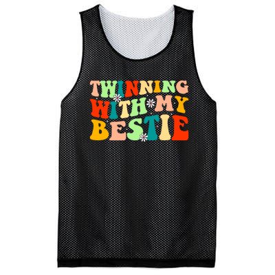 Funny Twin Matching Twins Day Friend Twinning With My Bestie Mesh Reversible Basketball Jersey Tank