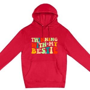 Funny Twin Matching Twins Day Friend Twinning With My Bestie Premium Pullover Hoodie