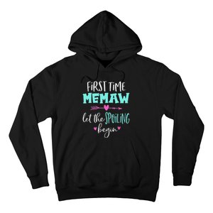 First Time Memaw Let the Spoiling Begin Cute Mother's Day Hoodie