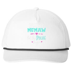 First Time Memaw Let the Spoiling Begin Cute Mother's Day Snapback Five-Panel Rope Hat