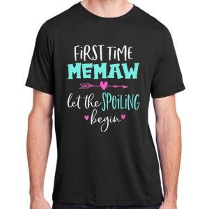 First Time Memaw Let the Spoiling Begin Cute Mother's Day Adult ChromaSoft Performance T-Shirt