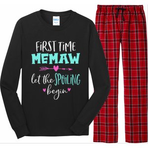 First Time Memaw Let the Spoiling Begin Cute Mother's Day Long Sleeve Pajama Set