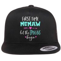 First Time Memaw Let the Spoiling Begin Cute Mother's Day Flat Bill Trucker Hat