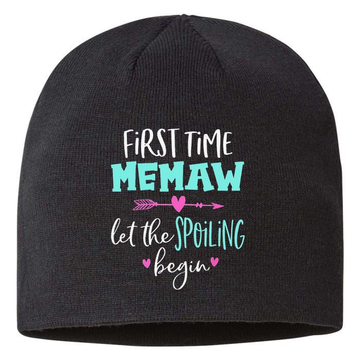 First Time Memaw Let the Spoiling Begin Cute Mother's Day Sustainable Beanie