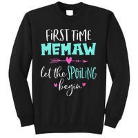 First Time Memaw Let the Spoiling Begin Cute Mother's Day Tall Sweatshirt