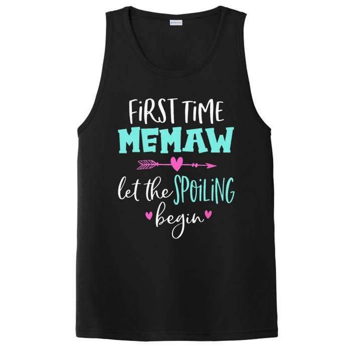 First Time Memaw Let the Spoiling Begin Cute Mother's Day PosiCharge Competitor Tank