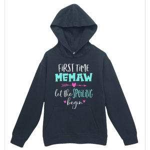 First Time Memaw Let the Spoiling Begin Cute Mother's Day Urban Pullover Hoodie